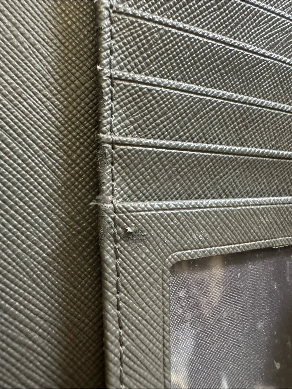 Coach Grey Silver Signature C Logo Wallet
